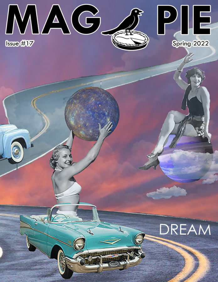 Deleons art Jupiter Dreams featured on the cover of Magpie magazine, Spring 2022 edition.