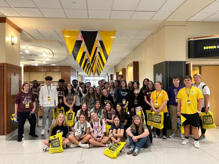 Students visiting The University of Iowa.
