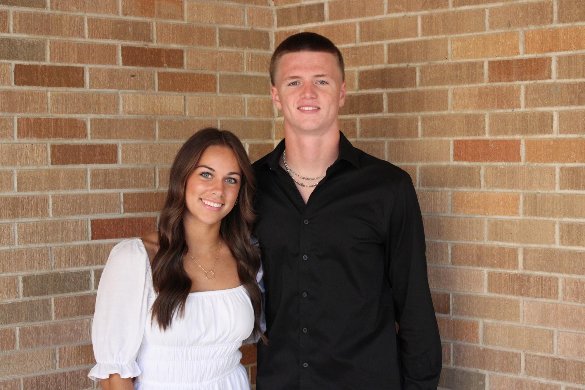 Anna Christensen and Brady Dean pose for Homecoming Court 