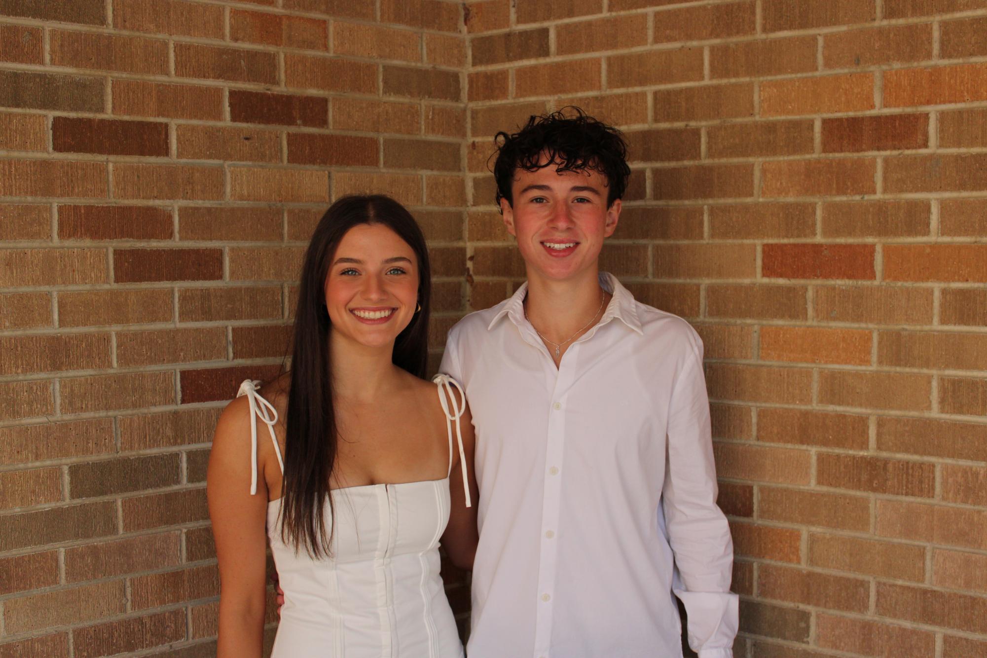 Ariana Bajramovic and Ben Ritter pose for Homecoming Court 