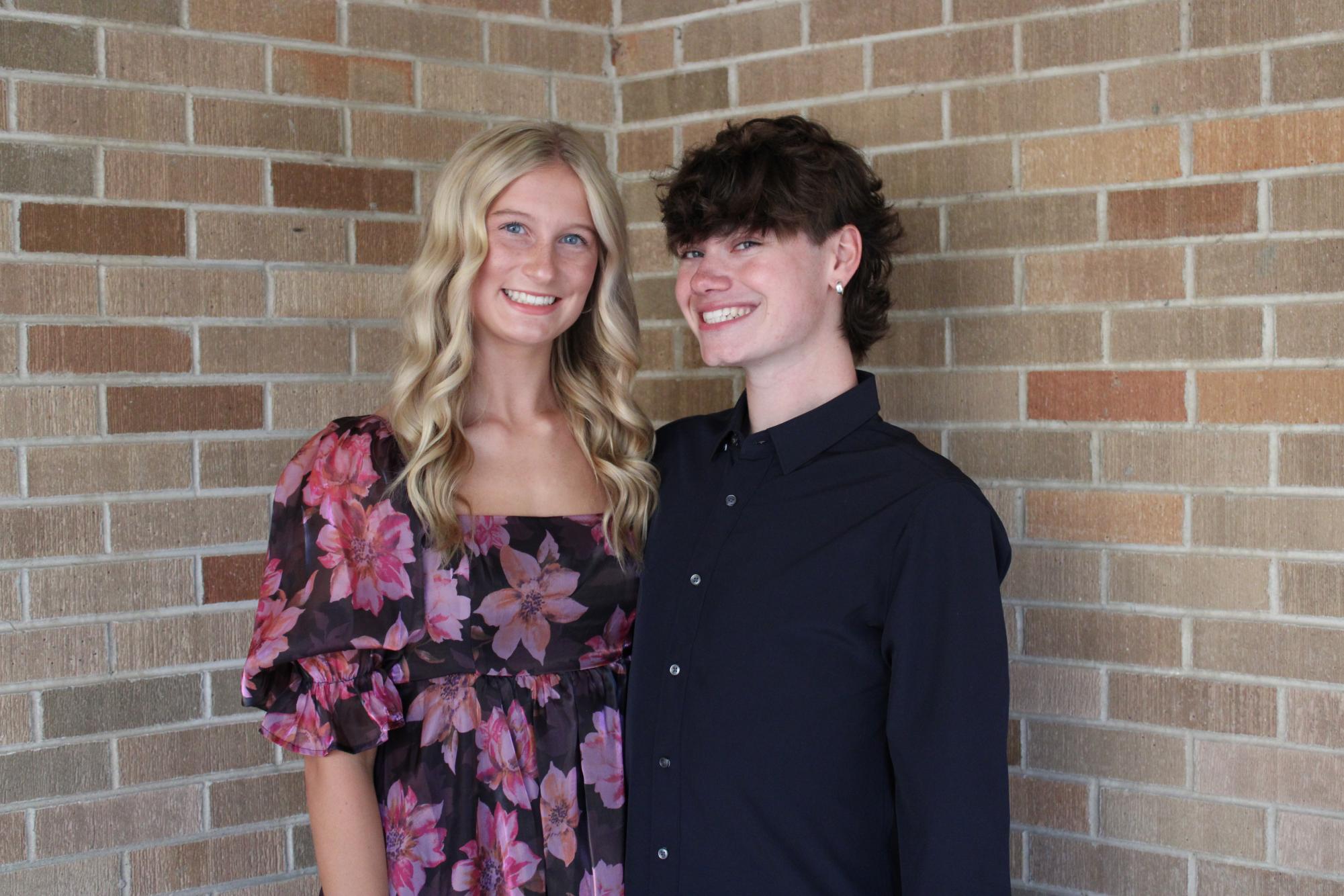 Myka Bromley and Nohle Cooley pose for Homecoming Court