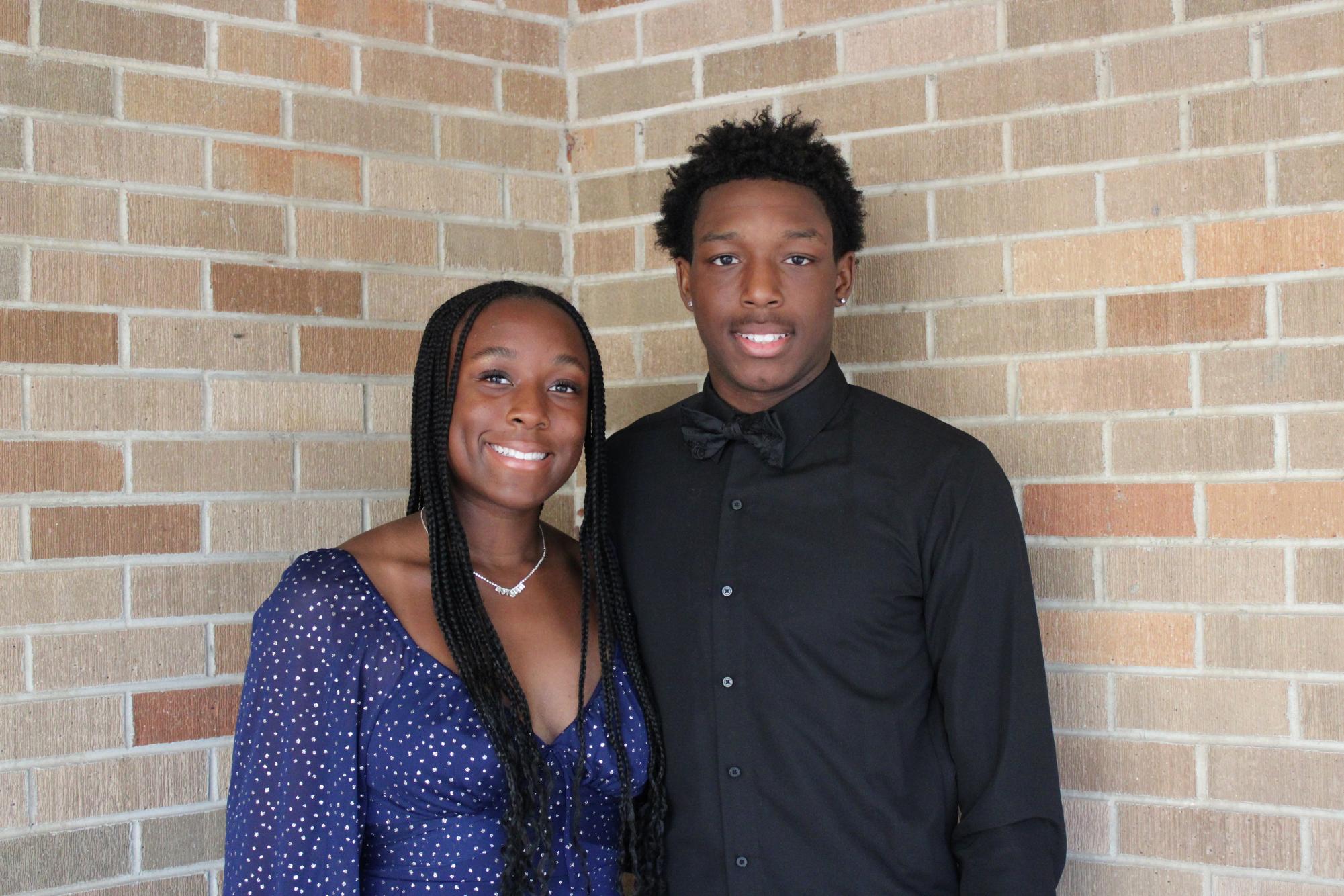 Jada Smith and Jahlil Manago pose for Homecoming Court 