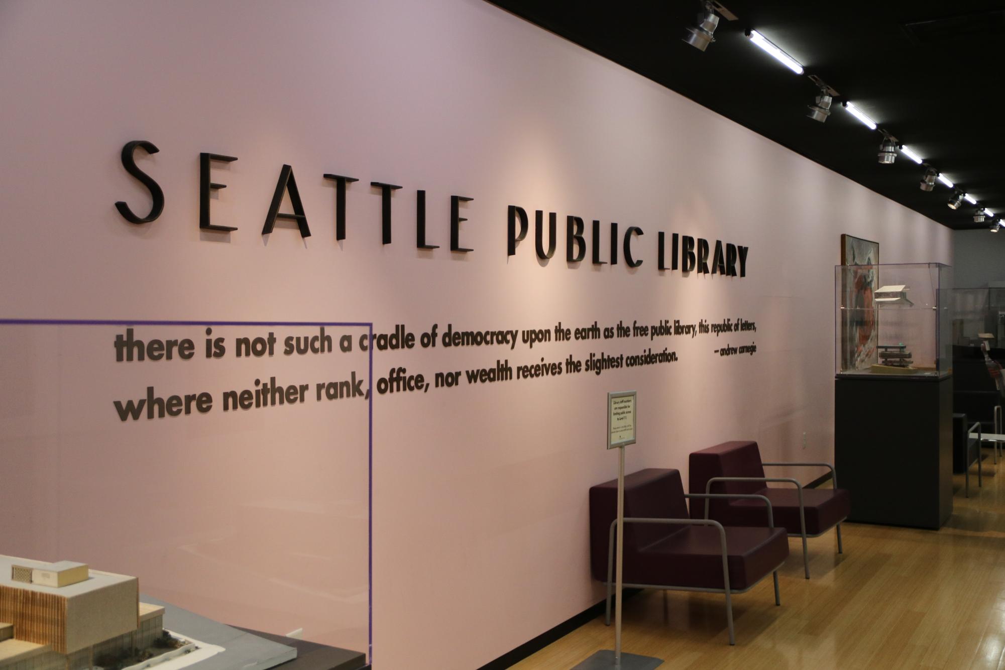 Located on the 11th floor of the library, Andrew Carnegie is quoted among the prior building models.