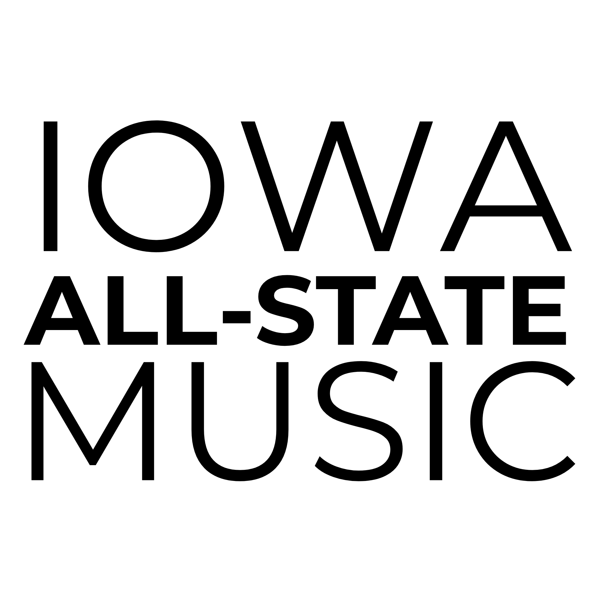 A graphic made for the Iowa All-State Music Festival inspired by the band acceptance folders.