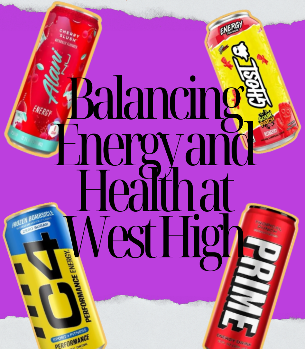 How do students at West High balance their health while drinking energy drinks?