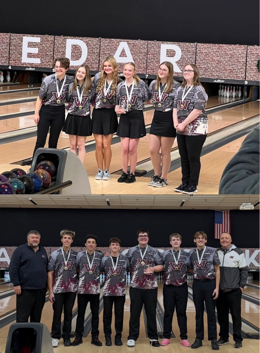 Both teams pose with their new medals after their long days of competition 