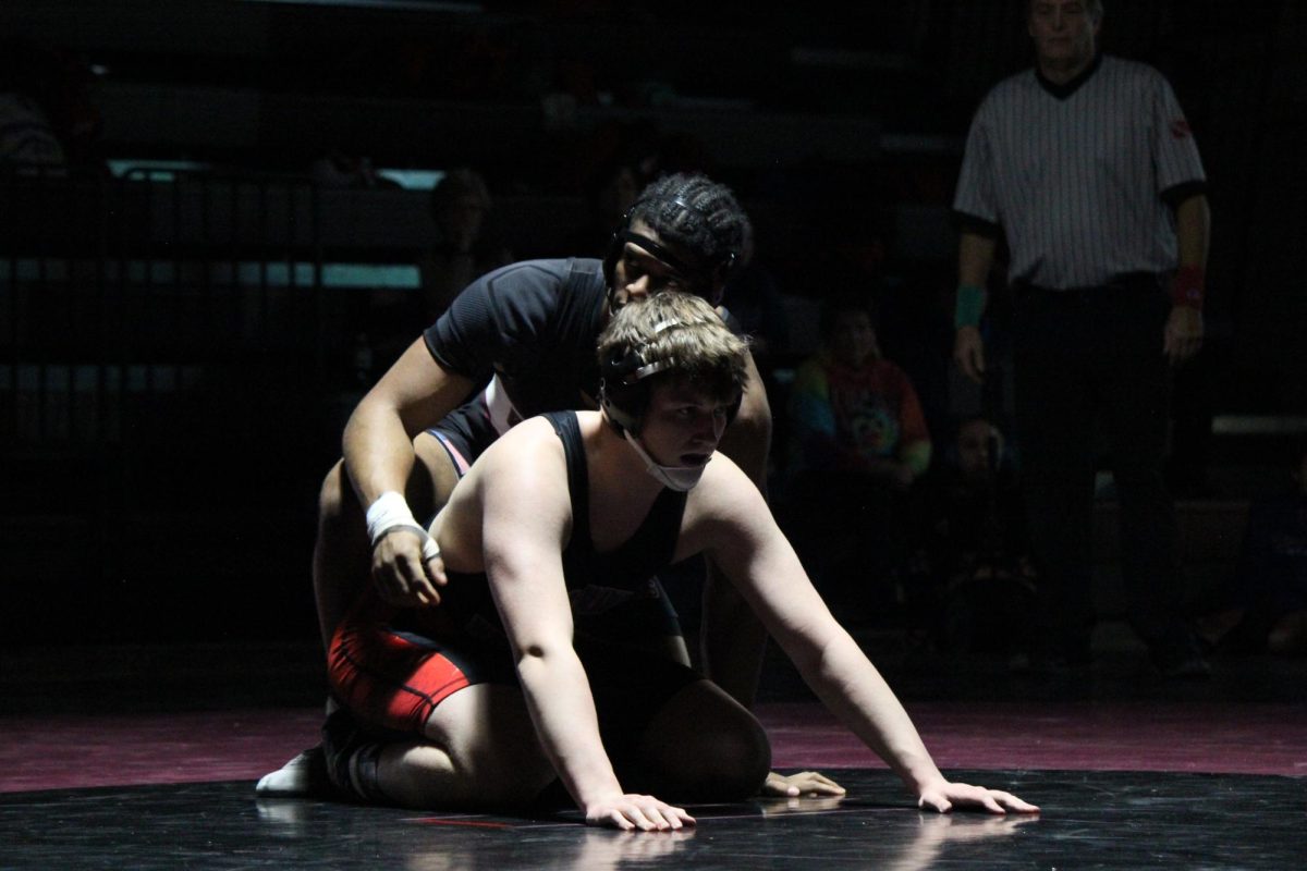 ALEX SAYLES-
He wrestled on Senior Night against his Cedar Rapids Warriors opponent. This was Sayles first year Wrestling for West High and shared his favorite wrestling memory as winning his first match at Metro. 
