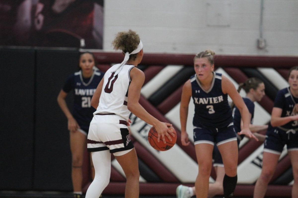 Senior guard Nakia Ollivierre in a game against Xavier